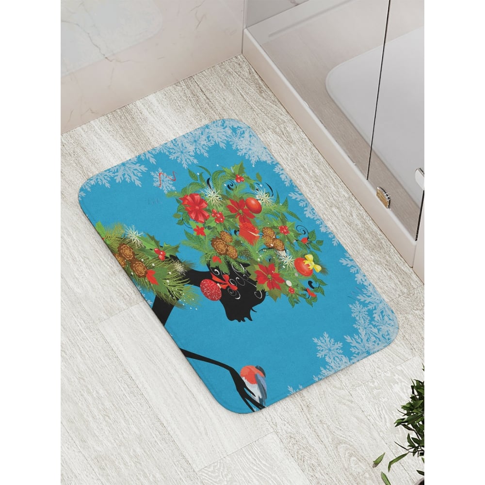 Противоскользящий коврик для ванной, сауны, бассейна JOYARTY новогодний елочный шар для декорирования человек паук