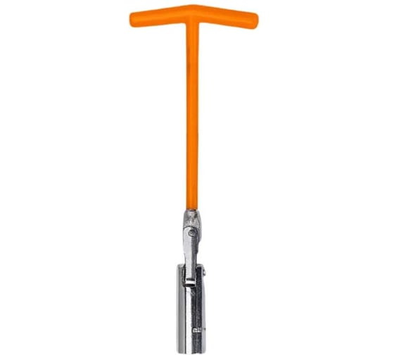 Изображение товара Свечной ключ DINGQI 16 mm с Т-образной обрезиненной ручкой, хромированная сталь 19116