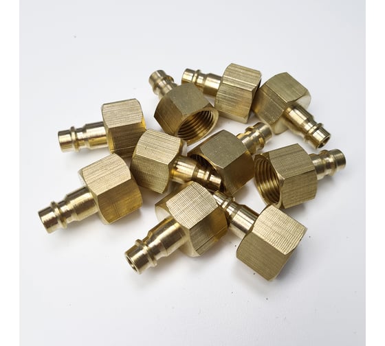 Изображение товара Штуцер быстроразъёмный латунный БРС ВР 1/2", 10 шт Профитт 9277734