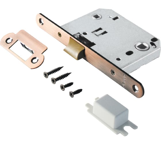 Изображение товара Защелка Аллюр (старая медь; пластик; овальная планка 18 мм; без ручек; с фиксатором) 11557