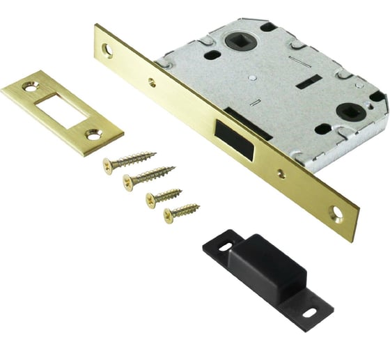 Изображение товара Защелка Аллюр (матовое золото; магнитная; без ручек; с фиксатором) 11552