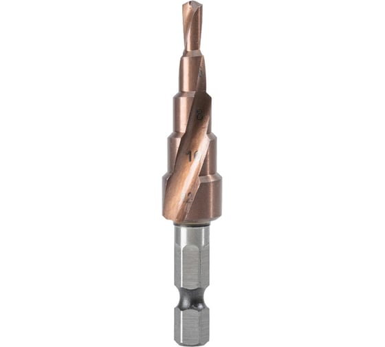 Изображение товара Сверло ступенчатое по металлу Deli 4-12мм DH-JTZ012-E3 (HSS M35, спиральная канавка, шестигранный хвостовик) 178404