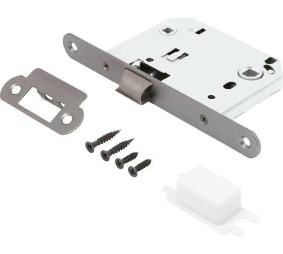 Изображение товара Защелка Аллюр (графит; овальная планка 18 мм; без ручек; с фиксатором) 11739
