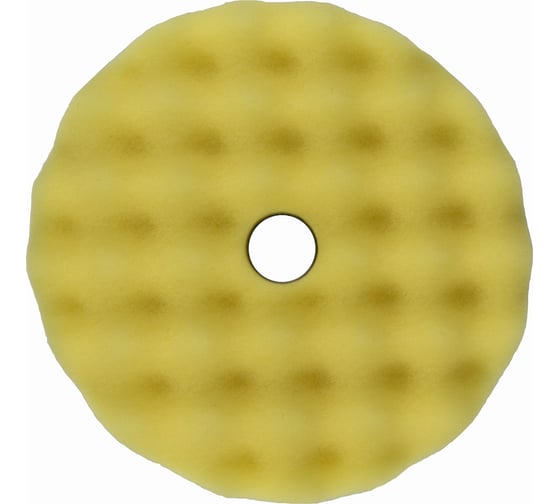 Изображение товара Круг полировочный TILFLEX с отверстием, волнистый 150 мм желтый средней жесткости толщина 25 мм TL72