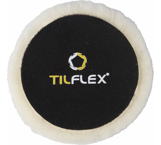 Изображение товара Круг полировочный TILFLEX из натуральной овечьей шерсти 150мм, липучка 125 мм TL76
