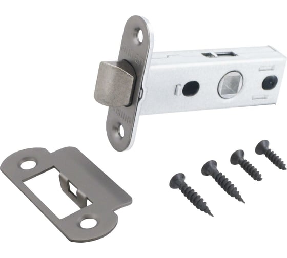 Изображение товара Защелка Аллюр L45-8-R18 MBN (графит; овальная торцевая планка 18 мм; без ручек) 11747