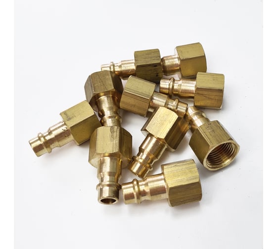 Изображение товара Штуцер быстроразъёмный латунный БРС ВР 3/8", 10 шт Профитт 9277390