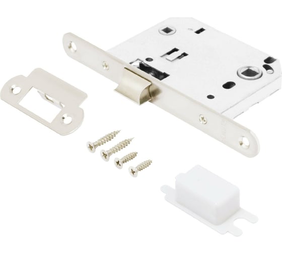 Изображение товара Защелка Аллюр L7050R SN (матовый никель; овальная планка 18 мм; без ручек; с фиксатором) 11568
