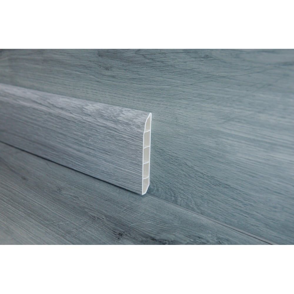 Изображение товара Плинтус Power Dekor 2400 80 12 Дуб Мистик влагостойкий с кабель-каналом