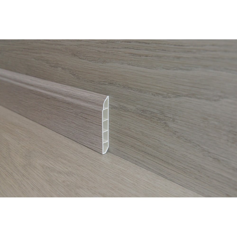 Изображение товара Плинтус Power Dekor 2400_60_12 1518 Дуб Бостон влагостойкий с кабель-каналом