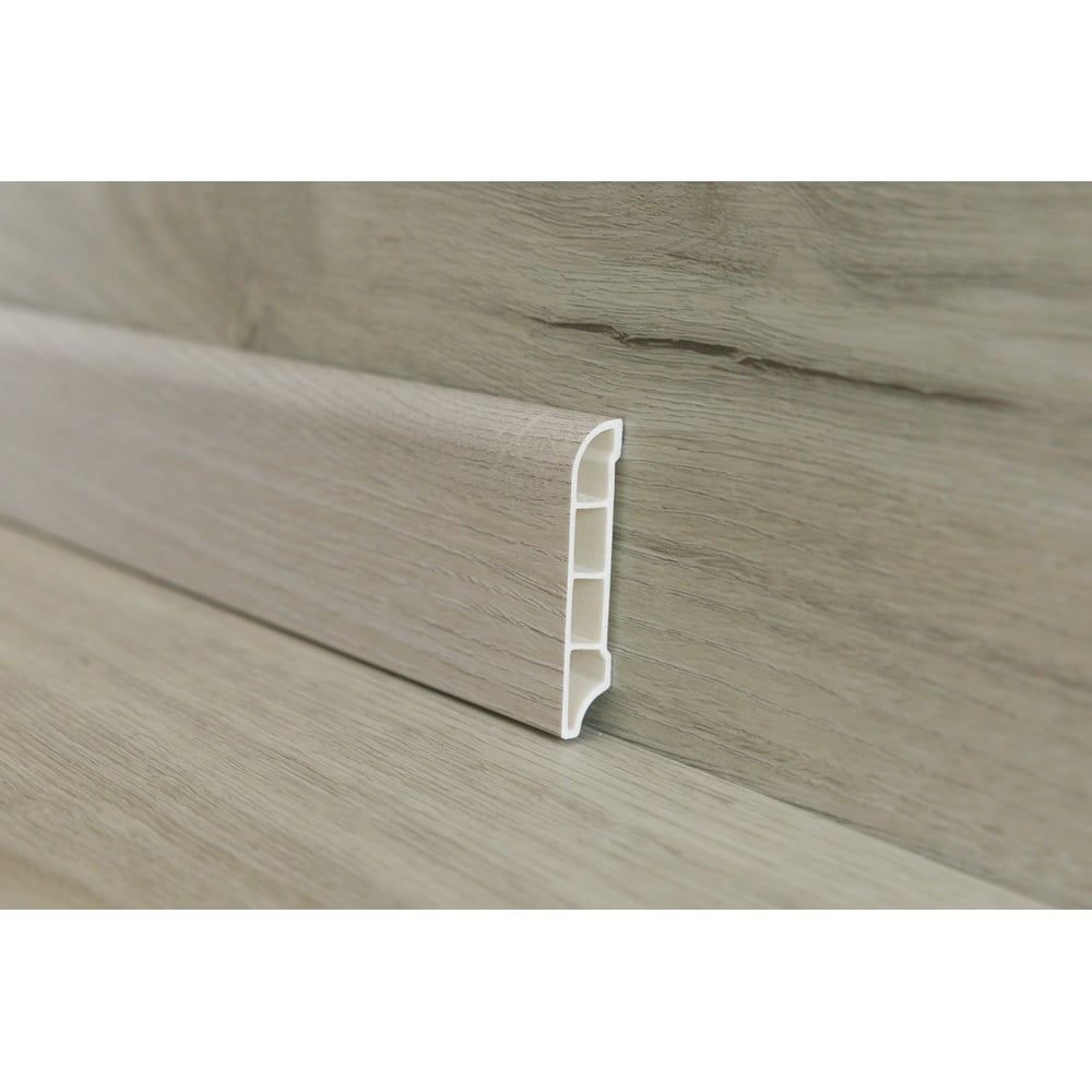 Изображение товара Плинтус Power Dekor 2400 60 12 дуб бруклин влагостойкий кабель-канал