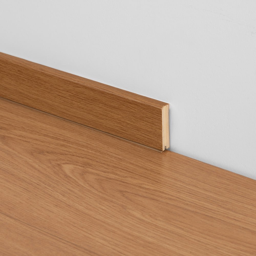 Изображение товара Плинтус Power Dekor 2440_50_12мм Дуб Саншайн влагостойкий для легкого монтажа