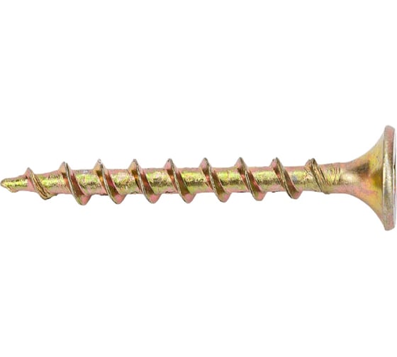 Изображение товара Саморез по дереву КРЕП-КОМП жёлтый цинк PH-2, 3,5х32, 1000 шт. ждп3532ф