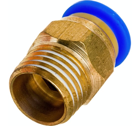 Изображение товара Фитинг цанговый прямой металлический 8 мм, M1/4 Pegas pneumatic 5202