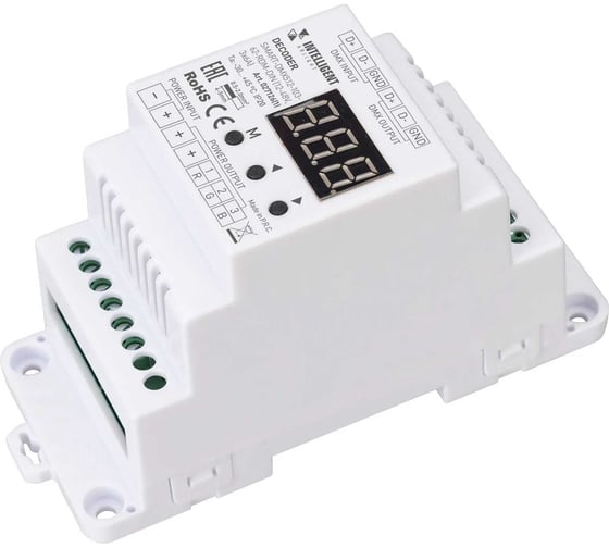Изображение товара Декодер INTELLIGENT ARLIGHT SMART-DMX512-103-62-RDM-DIN 1шт 027126(1)