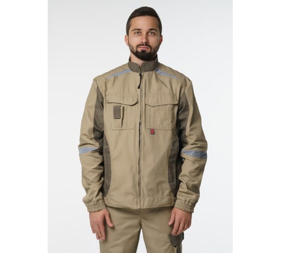 Изображение товара Куртка рабочая мужская Эпицентр №116 цвет бежевый, хаки, ткань Канвас 44-46/170-176 №116 №116.КрБХСК,4610375942032