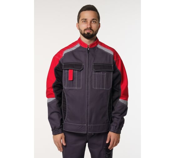Изображение товара Куртка рабочая мужская Эпицентр №116 цвет серый с красным, черным 52-54/170-176 №116 №116.КрСКЧС,4610375946221