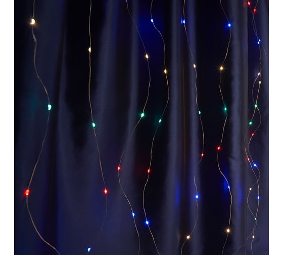Изображение товара Светодиодная гирлянда штора FERON CL590 занавес 22м + 2м мульти USB 41637