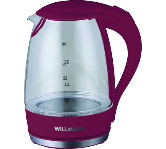Изображение товара Электрический чайник WILLMARK WEK-1708G бордовый 2000586