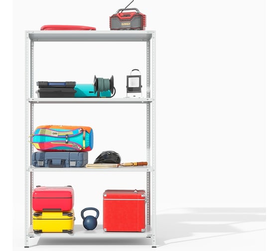 Изображение товара Стеллаж металлический ГТС ТС Лайт, 2000x1000x500 мм, полки: 4 шт 99-20105004