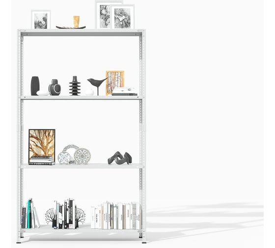 Изображение товара Стеллаж металлический ГТС Упаковка ТС Лайт 2000x1000x300 составные стойки. Полки: 4 шт, металл. 99-20001003