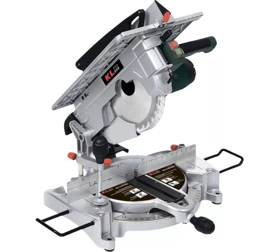 Изображение товара Профессиональная торцовочная пила KLPRO (1900Вт, 4500об/мин, 255мм, диск по дереву в комплекте) 16890 KLGK1512