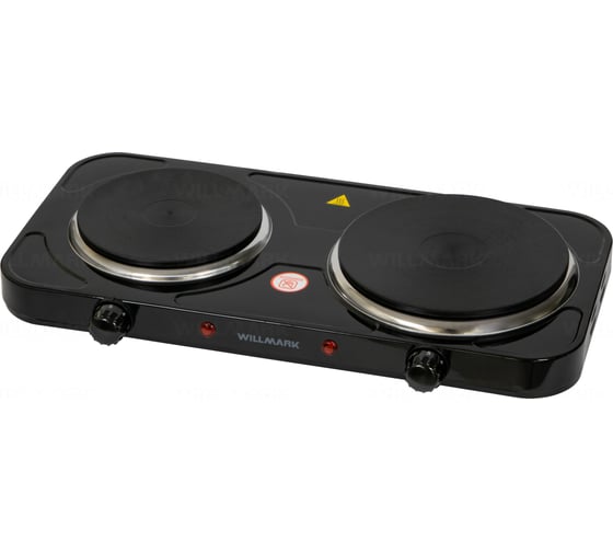 Изображение товара Электрическая плита WILLMARK 1000 Вт, 1500 Вт, корпус из нержавеющей стали, черный НS-215 2000609