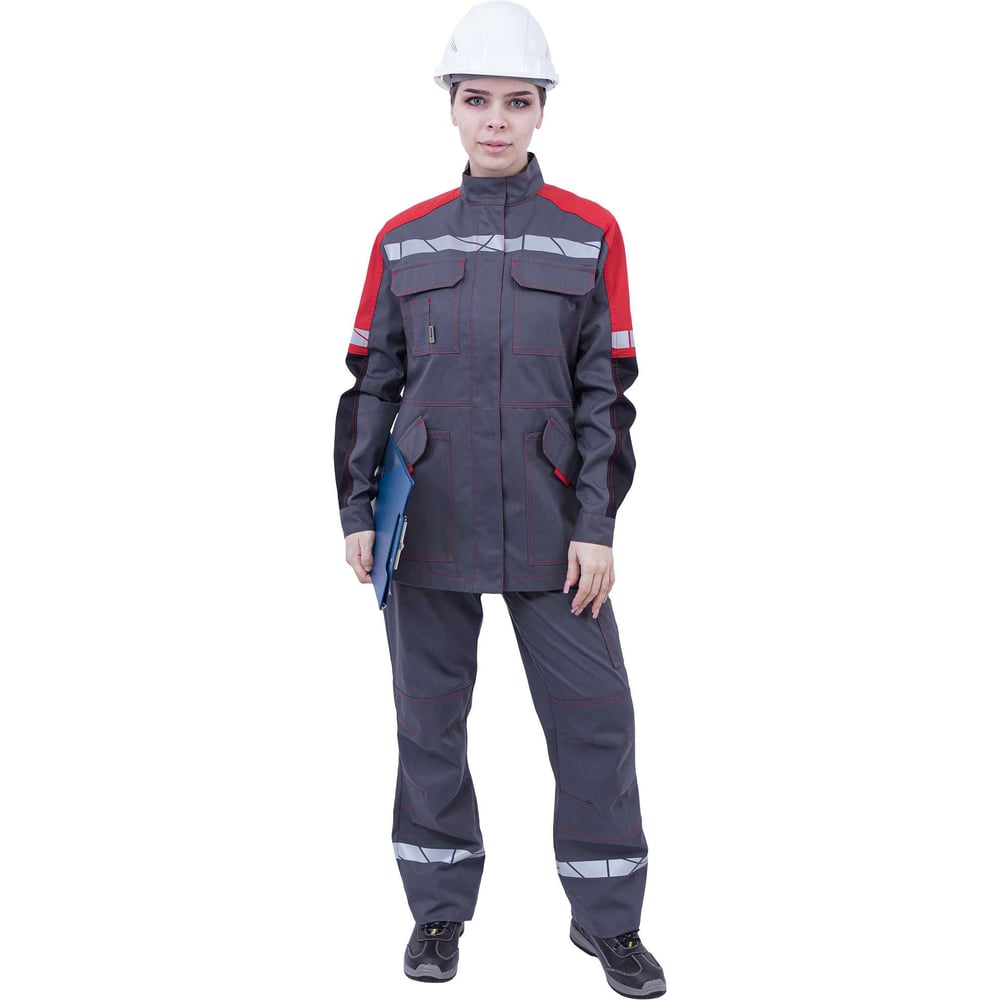 Изображение товара Куртка летняя Iform ХАЙ-ТЕК SAFETY серый-красный-черный, женская (88-92, 182-188) Кур 421/88/ Кур 421/88/182