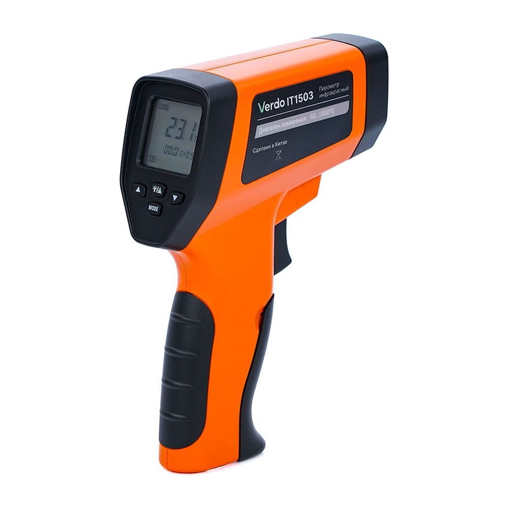 Изображение товара Пирометр VERDO IT1503 инфракрасный до 1300°C профессиональный с лазерным прицелом