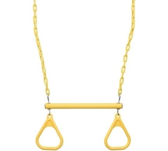 Изображение товара Пластиковая качель трапеция с кольцами MoyDvor желтая SAC000122Y