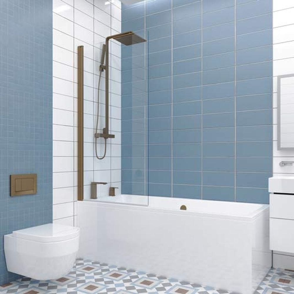 Изображение товара Шторка на ванну GuteWetter GWMPKB020P601 90х150 см бронзовая закаленное стекло