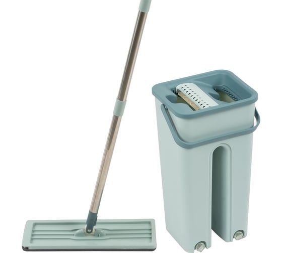 Изображение товара Швабра для пола Рыжий кот с насадкой из микрофибры и ведром Clean hands 310459