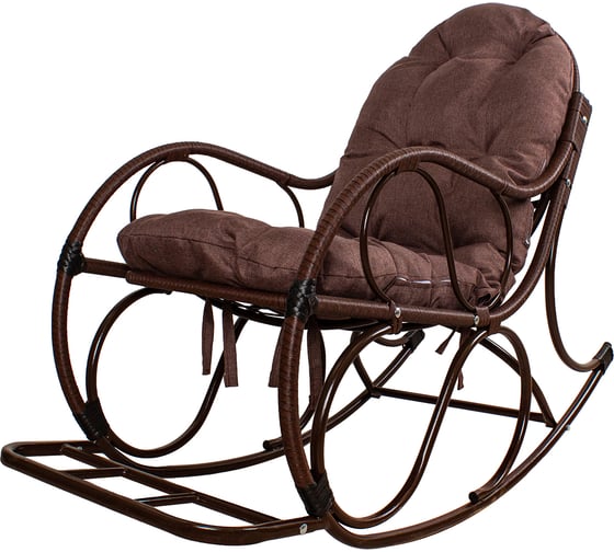 Изображение товара Кресло-качалка M-GROUP Элит разборное коричневое, подушка Какао 12810205