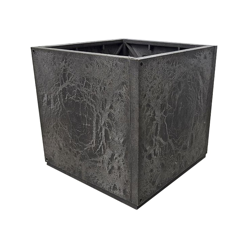 Изображение товара Кашпо Neoкомпозит гладкое 33 литра квадратное графитовое разборное