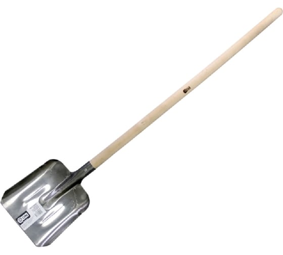 Изображение товара Лопата совковая On рельсовая сталь, 235х345 мм, с ребрами жесткости, деревянный черенок высший сорт 24-02-036