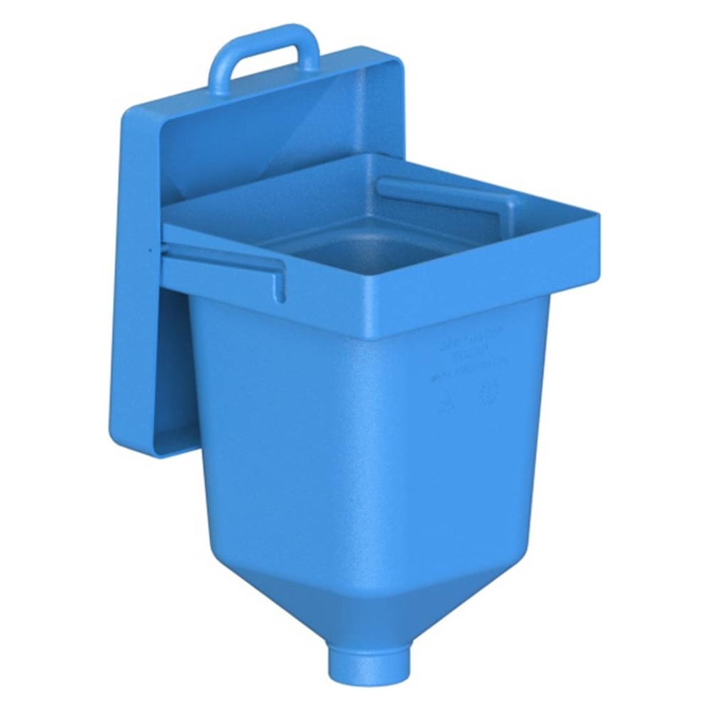 Изображение товара Бункер АНИОН 60л с крышкой и патрубком D110мм, полиэтилен, синий