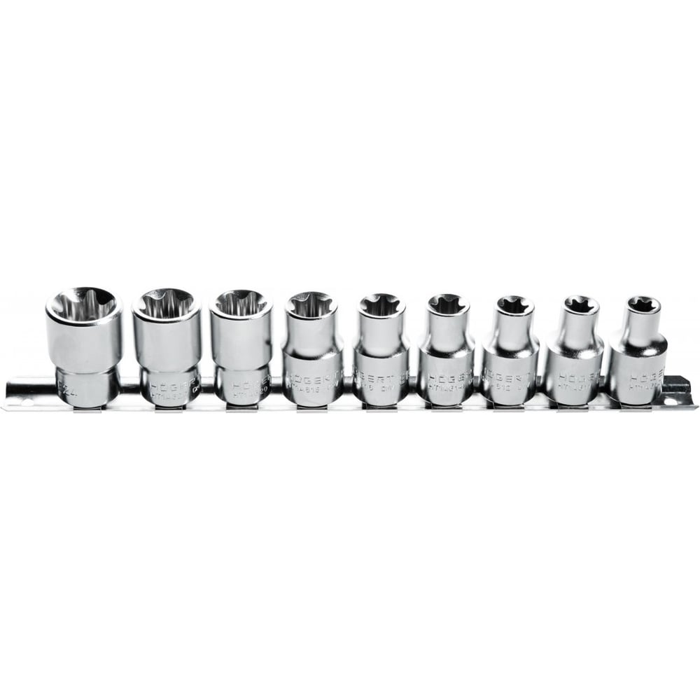 Изображение товара Набор торцевых головок HOEGERT TECHNIK Torx 1/2, 9 шт. HT1A880