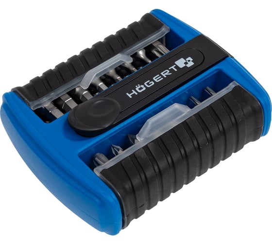 Изображение товара Набор бит с битодержателем 1/4, SL, PH, PZ, HEX, Torx, 33 шт. HOEGERT TECHNIK HT1S402