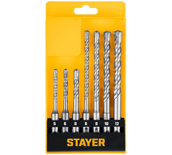 Изображение товара Набор буров SDS-plus STAYER Hercules-4Х 7шт 29290-H7