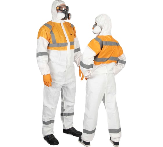 Изображение товара Комбинезон защитный из нетканого материала Jeta Safety Element Lighting MP, плотность 65г/м2, со светоотражающими элементами, размер 4XL/58-60 JPC-61-4XL