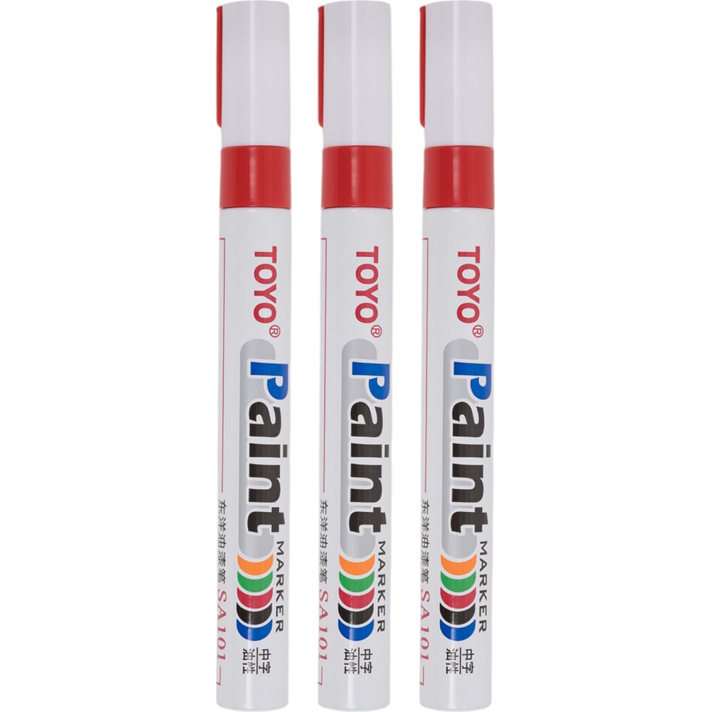 Изображение товара Маркер-краска Оберон красный SA101, упаковка 3 шт