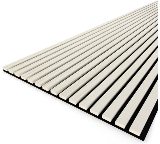 Изображение товара Панель стеновая акустическая STELLA МДФ Trend Light Дуб Снежный 2780x600x21 (упак. 1шт.) ЦБ-00016154 ЦБ-00016154