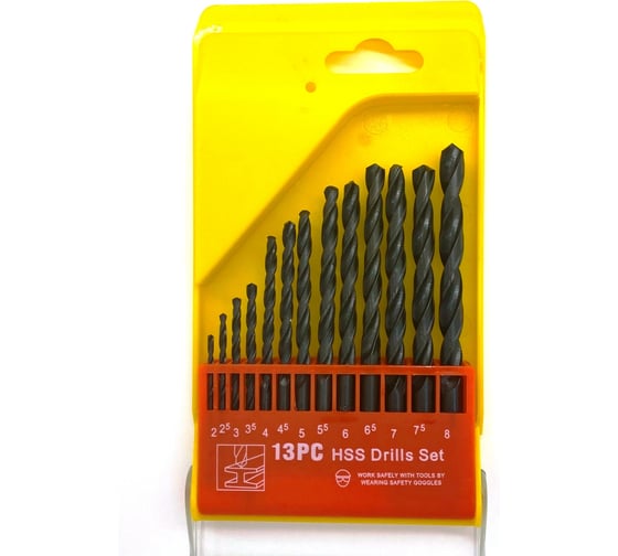 Изображение товара Набор сверл (13 шт; 2-8 мм; шаг 0.5 мм) STV НС-40 00-00009557