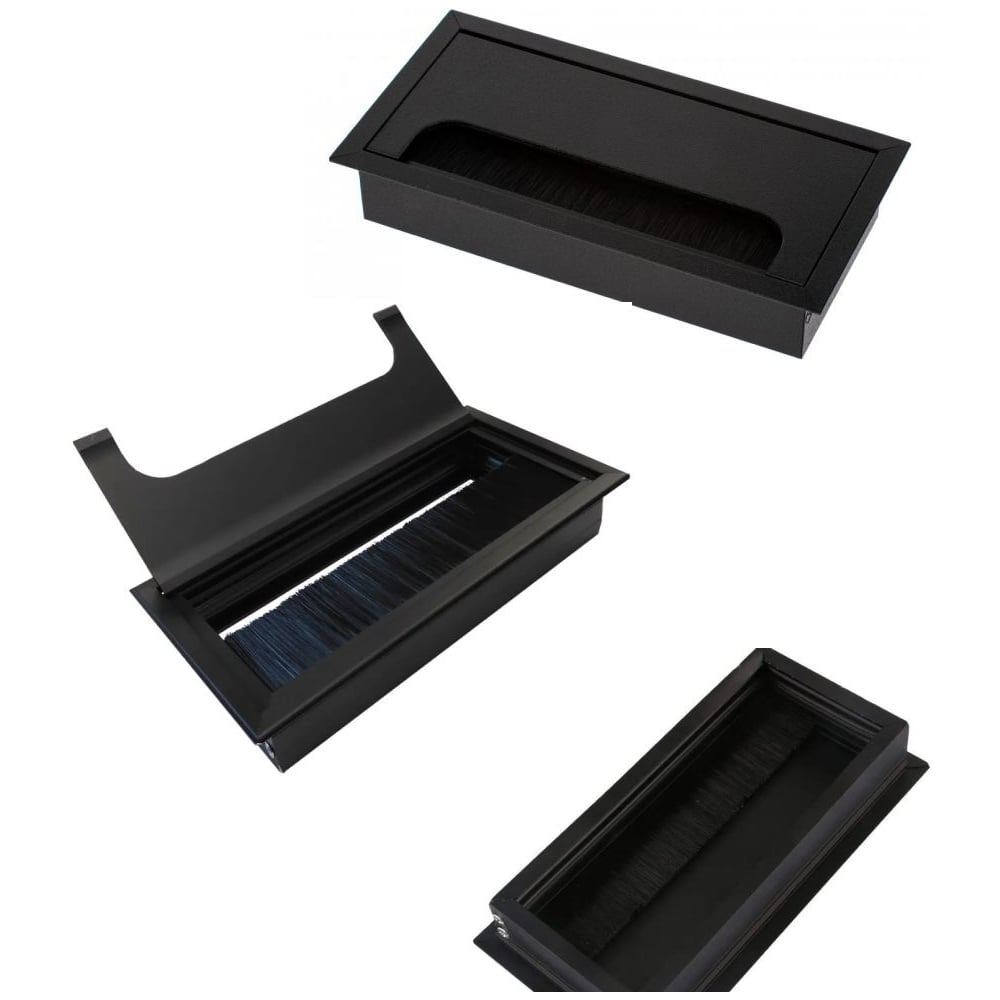 Изображение товара Пропуск кабеля REJS DOCKER 80x160 мм алюминий черный