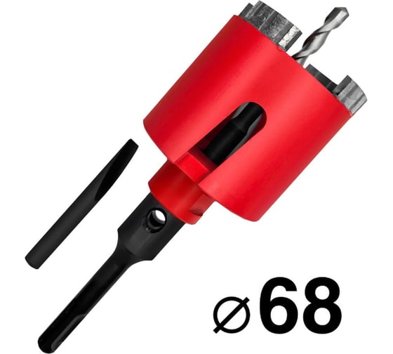 Изображение товара Коронка алмазная по бетону GRAFF М16, 68x10 мм с перех. SDS+10x115 мм, центр.сверлом 8x120 мм 2668120