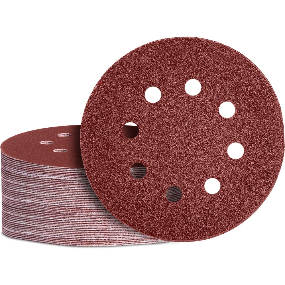 Изображение товара Шлифовальный круг GRAFF 150мм Р120 8 отверстий самозацепляющийся (50 шт)