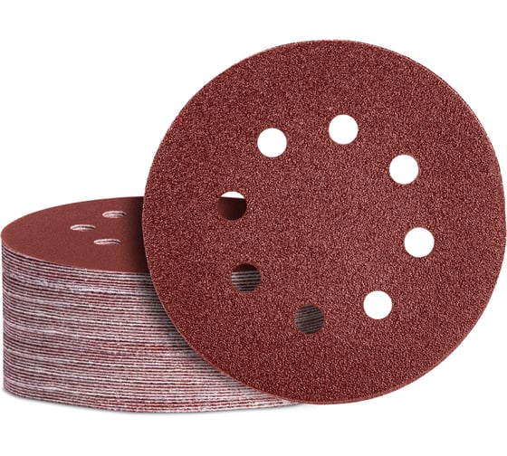Изображение товара Круг шлифовальный самозацепляющийся GRAFF 150мм Р120 8 отверстий (50 шт) 1351501208