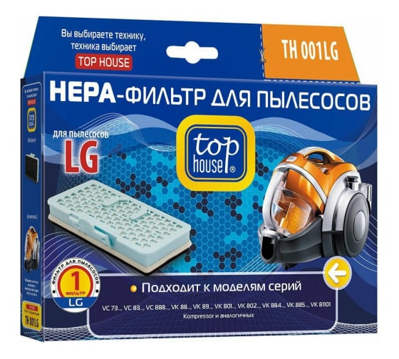 Изображение товара Фильтр HEPA TH 001LG для пылесосов LG 1 шт TOP HOUSE 392791