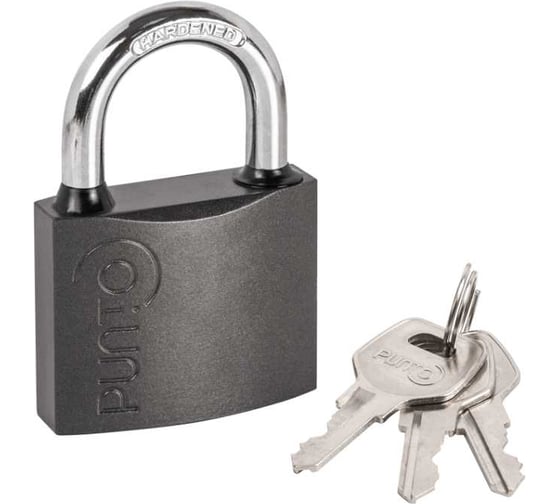 Изображение товара Замок навесной Punto PK-0163, 3 ключа, английский ключ 59111