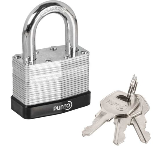 Изображение товара Замок навесной Punto PK-6550, 3 ключа, англ. 57699
